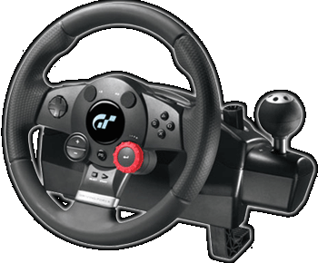 Leather Playstation Logitech Driving Force GT Racing Steering Wheel And  Pedals Brand New