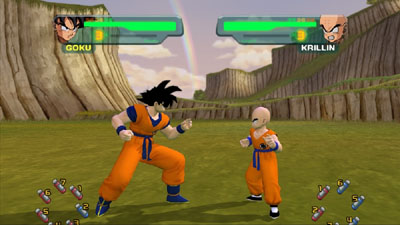 Dragon Ball Z Budokai 3, raditz, videl, krillin, kamehameha