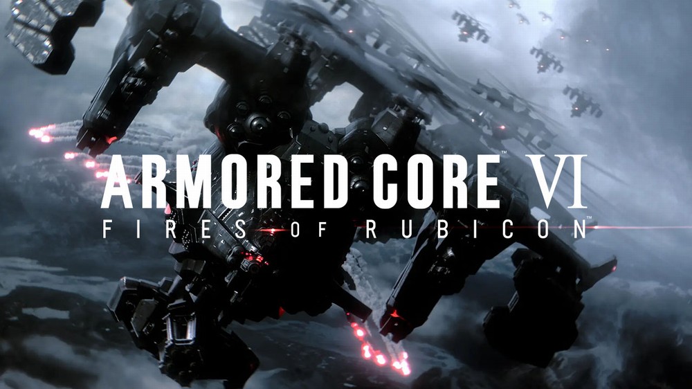 a mechwarrior as armored core v running across the